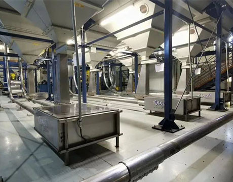 Sistema de aço inoxidável da corrente transportadora para pós do alimento