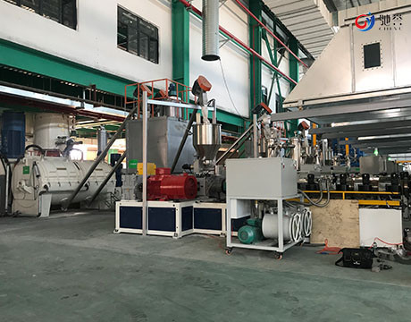 Sistema de transtorte de alimentação automático para o misturador do pó e a extrusora do PVC
