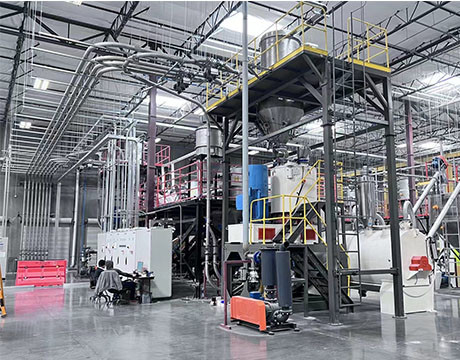 Sistema de transporte de mistura de pesagem de alimentação automática para linha de produção de piso SPC