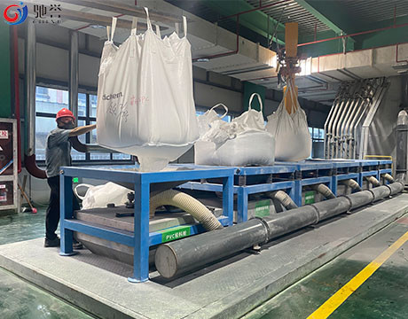 Sistema de transporte de mistura de pesagem de alimentação automática para linha de produção de piso SPC