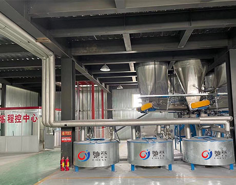 Sistema de mistura de dose automático para a linha de produção de borracha