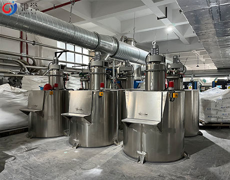 Auto sistema de mistura de dose de alimentação para a linha da extrusão do assoalho de SPC/WPC/LVT
