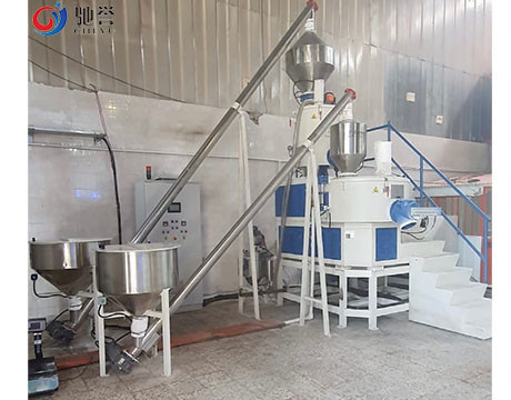 Aquecimento de alta velocidade do misturador e misturador refrigerando Turbomixer com sistema do transtorte pneumático
